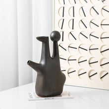 Abstract Animal Brown and Black Vase