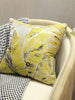 Yellow Silver Leave Print Cushion Cover (Set of 2)