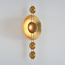Golden Metal Ball Long Wall Light