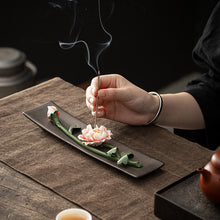 Hand-Made Ceramic Lotus Incense Burner