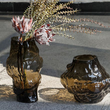 Brown Rock Glass Vase