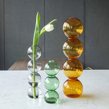 Triple Bead Glass Vase