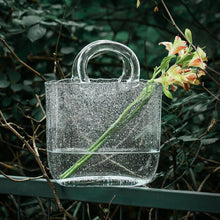 Basket Transparent Glass Bag Vase