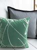 Pastel Green White Line Embroidered Pillow Cover