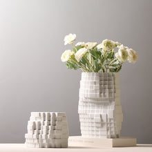 Pixelated White Vase