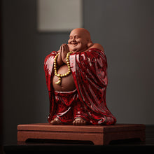 Fat Buddha in Red Robe Decor