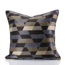 Coffee Colour Block Cushion Covers  (Set of 2)