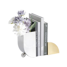 Metal Gold and Silver Bookend