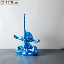 Long Nose Metallic Blue Figurine | decor - Decorfur