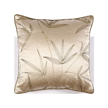 Satin Grey Bamboo Embroidered Cushion Cover (Set of 2)