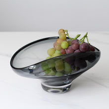 Grey Glass Fruit Bowl
