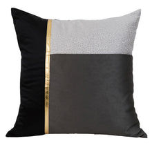 Orange Black Golden Line Pillow Cover