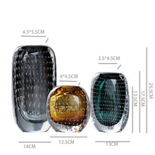 Honeycomb Transparent  Thick Bottom Glass Vase |  - Decorfur