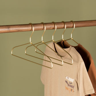 Golden clothes hanger