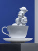 White Cup with Kids Decor
