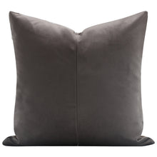 Beige Grey Woven Leather Pillow (Sets of 2)