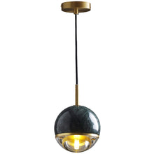 Marble Gold and Glass Pendant Light