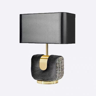 Leather and Gold Body Table Lamp