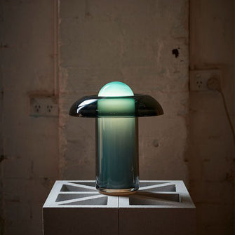 Nordic creative green glass table lamp