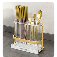 Ribbed Wall Mounted Golden Detail Spoon Stand