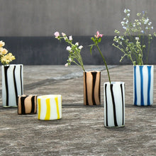 Colour Stripe Glass Vase