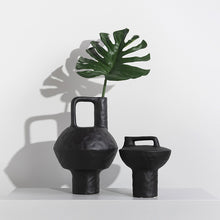 Abstract Black Handle Vase