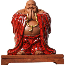 Fat Buddha in Red Robe Decor