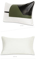 Green Leather Patch Waist Pillowcase (Set of 2)