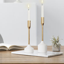 Metal with White Solid Base Candle Stand
