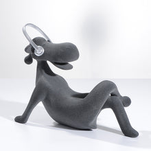 Cartoon Decor with Silver Headphones