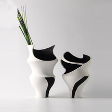 Black and White Swirl Vase