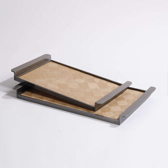 Metal and Wooden Tray
