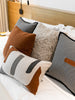 Orange and Black Houndstooth Pillow Covers (Set of 2)