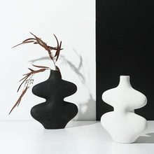 Wavy Black and White Vase