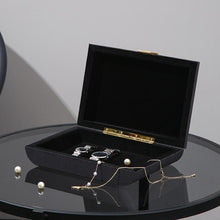 Minimal Black and Gold Jewelry Box | storage box - Decorfur