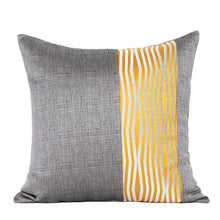 Grey and Yellow Pillow Cover (Set of 2)