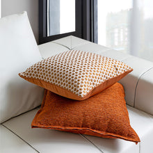 Bright Orange  Jacquard Pillow Covers (Set of 2)