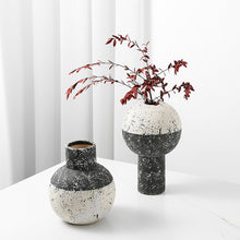 Black and White Round Ball Vase