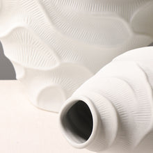 Irregular Textured White Vase