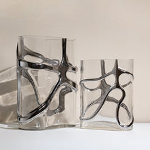 Wabi Sabi Silver Glass vase
