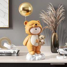 Bear with Golden Balloon Decor