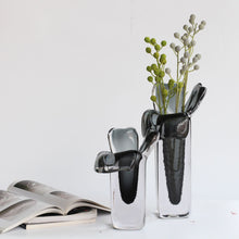 Petal Black and Transparent Vase