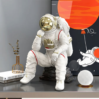 Golden head astronaut decor / figurine |  - Decorfur