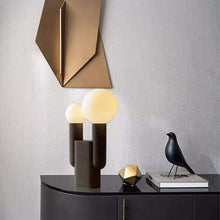 Simple living room table lamp bedroom bedside lamp Creative designer Nordic B&B model room Grey double headlights. freeshipping - Decorfur
