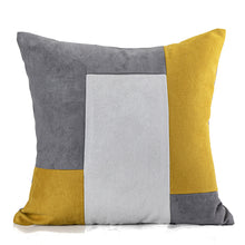 Yellow Grey White Pillow Cover (Set of 2)