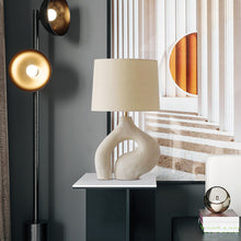 Abstract side table lamp