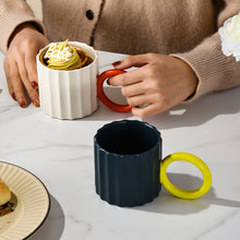 Colored Textured Coffee Mug (Set of 2)