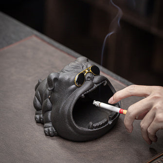 Cartoon dog ashtray. | ashtray - Decorfur